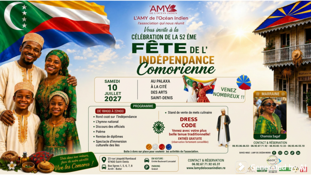 Célébrons ensemble la 51ᵉ Fête de l&rsquo;Indépendance des Comores